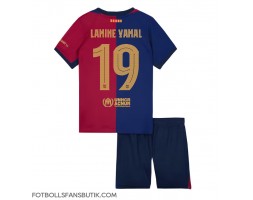 Barcelona Lamine Yamal #19 Replika Hemmatröja Barn 2024-25 Kortärmad (+ Korta byxor)